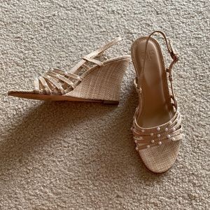 🟡 BOGO Just Fab Dark Natural Wedges